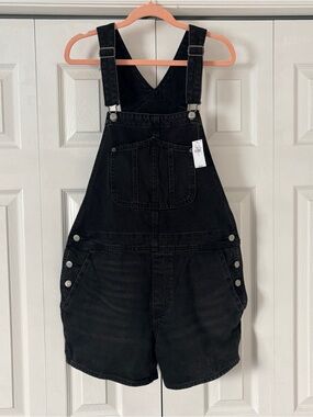 Old Navy Black Denim Short Overalls - Casual Style